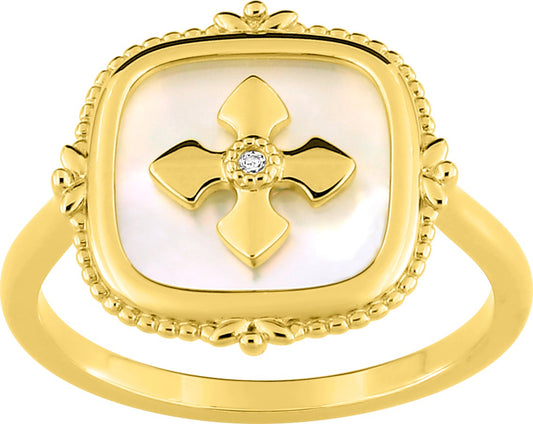Bague Nacre Carré - Marcel Robbez Masson 137764.1