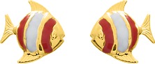 Boucles d'Oreilles Clous Poisson - Marcel Robbez Masson 8031V