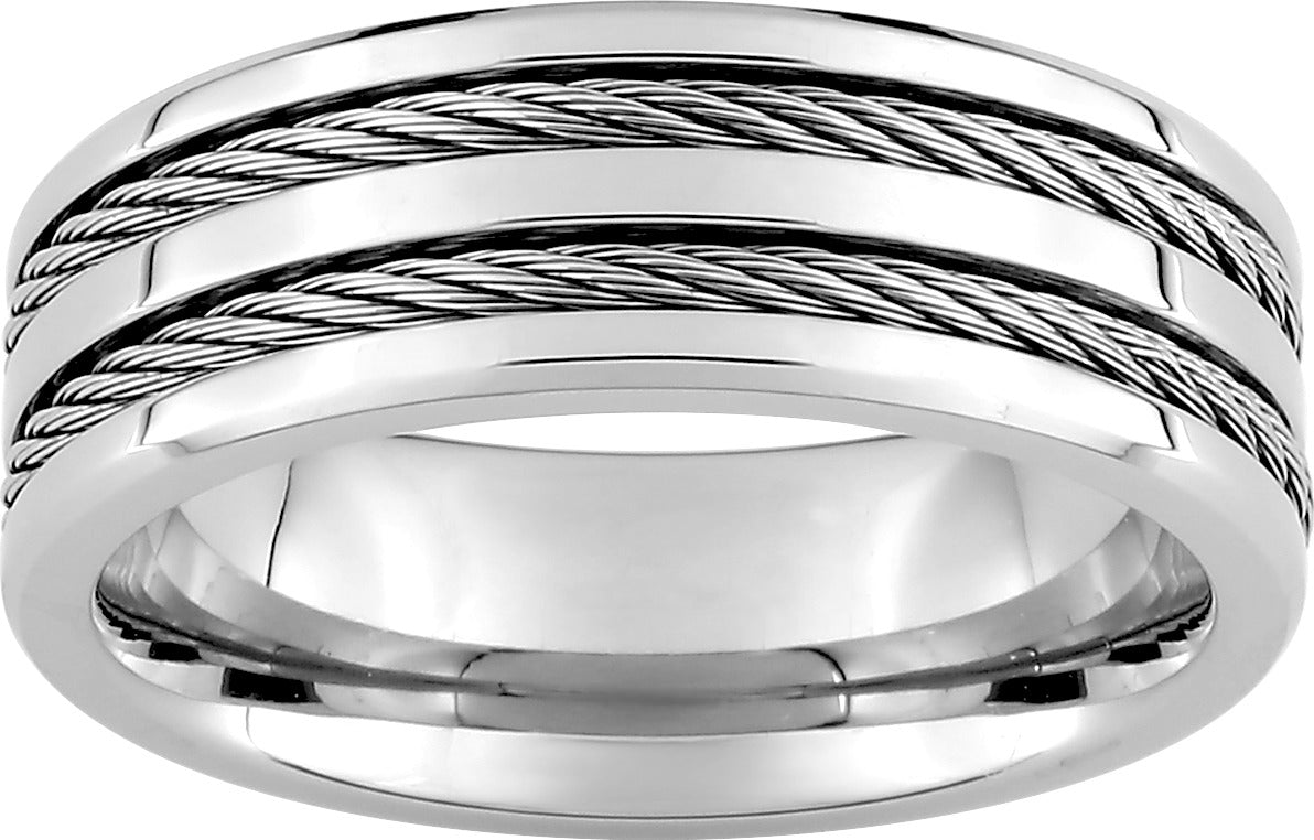 Bague Acier Cordes - Marcel Robbez Masson C47002