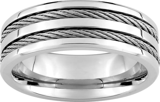 Bague Acier Cordes - Marcel Robbez Masson C47002