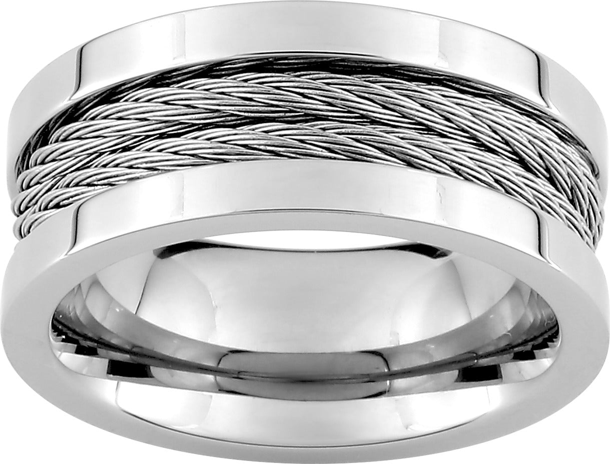 Bague Acier Double Corde - Marcel Robbez Masson C4700
