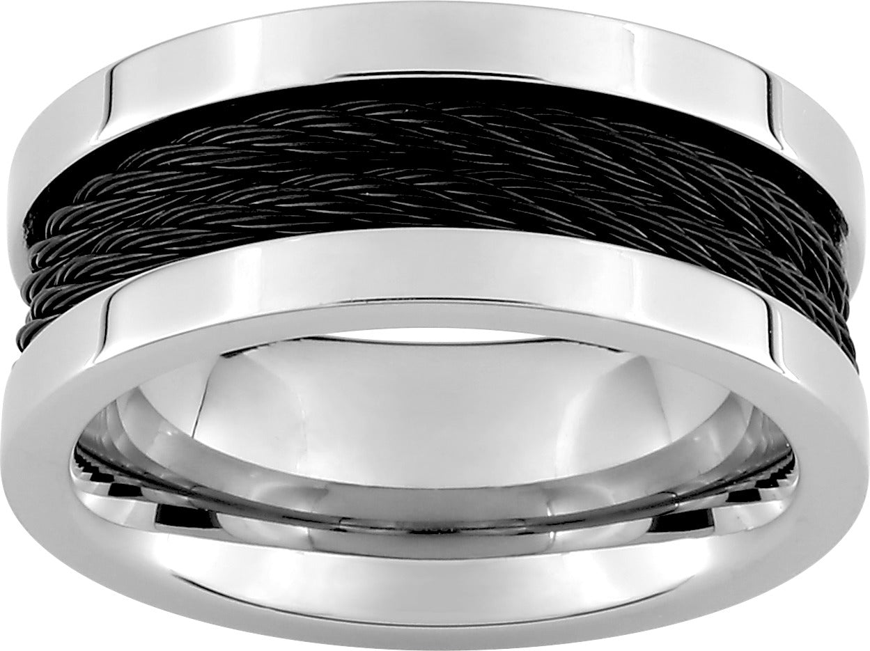Bague Acier Double Corde - Marcel Robbez Masson C4700