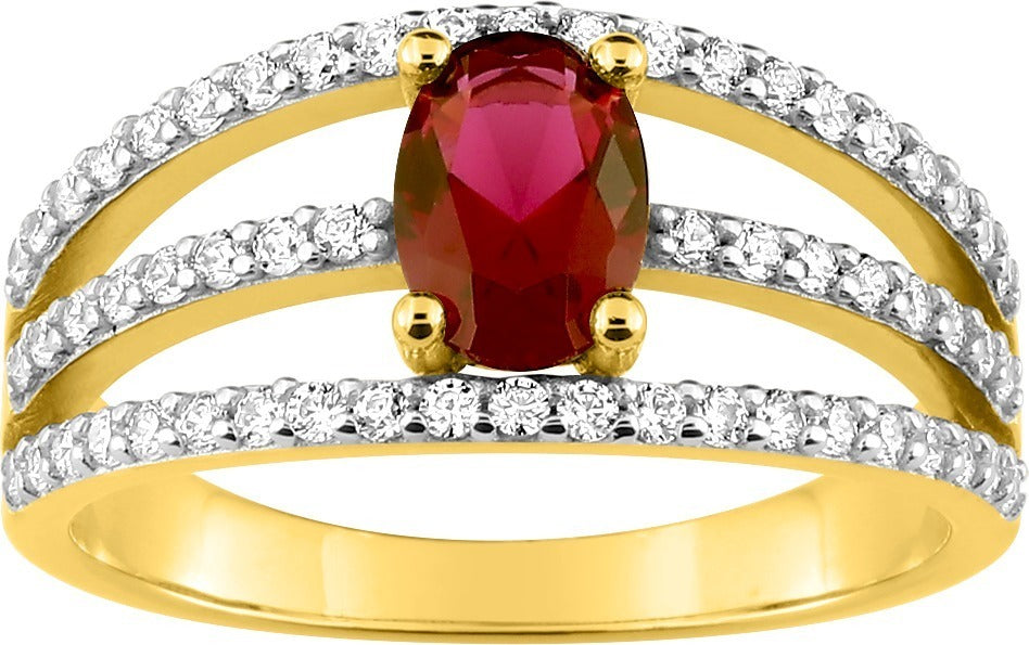 Bague Plaqué Or Rouge- Marcel Robbez Masson PRA114RZ