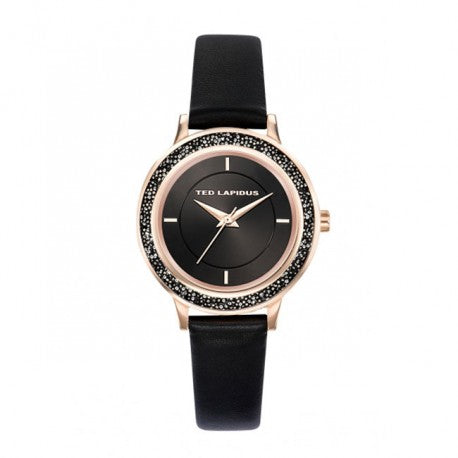 Montre Acier Bracelet Cuir Femme - Ted Lapidus A0728