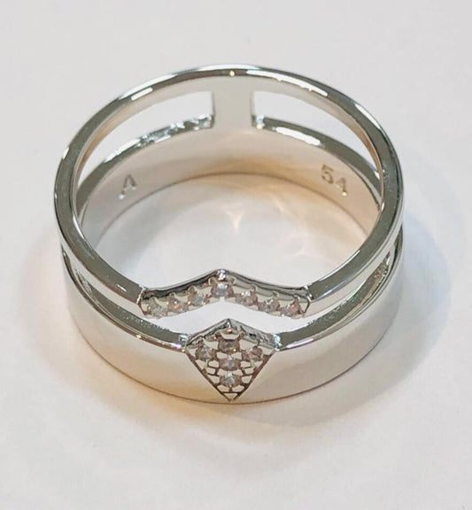Bague Plaqué Argent Rhodié Oz 70298911608054 - Bijoux GL