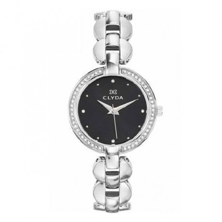 Montre Argenté Pierres Bracelet Argent - Clyda CLA0668GNPX