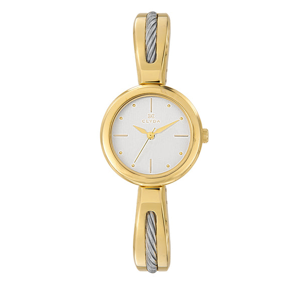 Montre Acier Dorée Femme - Clyda CLA0707PAPW