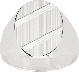 Chevalière Argent Rhodié - Marcel Robbez Masson 337576
