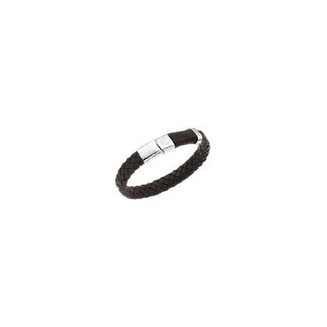 Bracelet Acier Cuir Marron III by Cerruti 1881