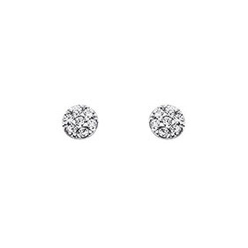 Boucles d'Oreilles Puce Argent Oxyde de Zirconium Astre - Bijoux GL